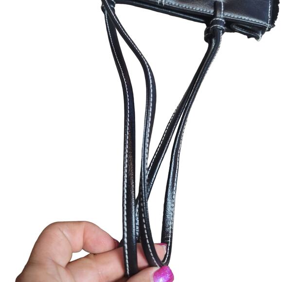 Bucket Purse Black Faux Fur Edges 8" Height 8.5" Width - Picture 8 of 8